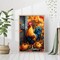 5D Diamond Painting Kits for Adults, Rooster Diamond Art Fall Kit for Beginners, Full Round Drills Pumpkin Chicken Diamond Dots on Canvas Painting by Diamonds for Wall Decor 12 x 16 Inches